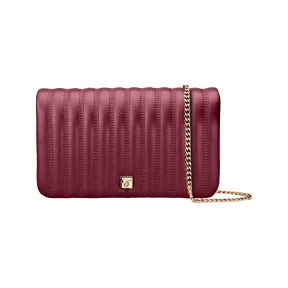 萧邦/Chopard ICE CUBE迷你链包 波尔多红绗缝小牛皮 | 95000-1061