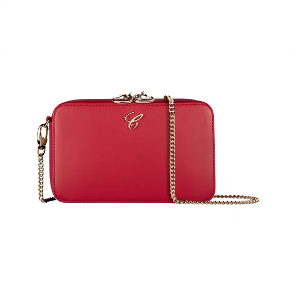 萧邦/Chopard HAPPY HEARTS迷你链包 红色小牛皮 | 95000-1097