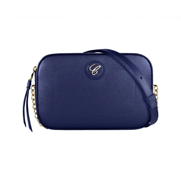 萧邦/Chopard HAPPY SPORT CAMERA包 海军蓝粒面小牛皮 | 95000-1113