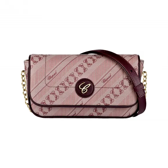 萧邦/Chopard HAPPY SPORT斜挎包 波尔多红帆布 | 95000-1125