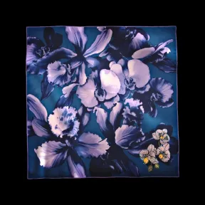 萧邦/Chopard 紫色 100%有机斜纹真丝 丝巾 95002-0697