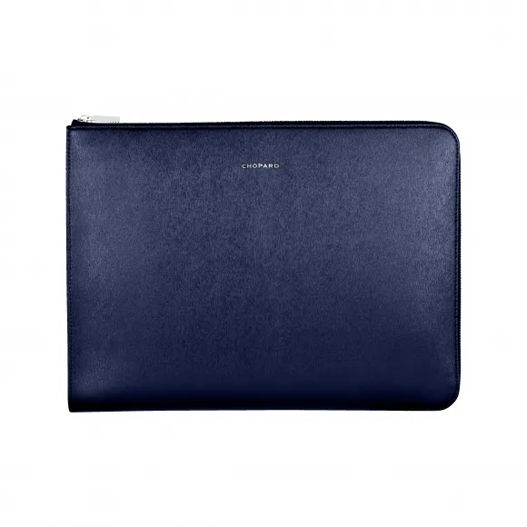 萧邦/Chopard CLASSIC拉链小包 蓝色粒面小牛皮 | 95012-0343