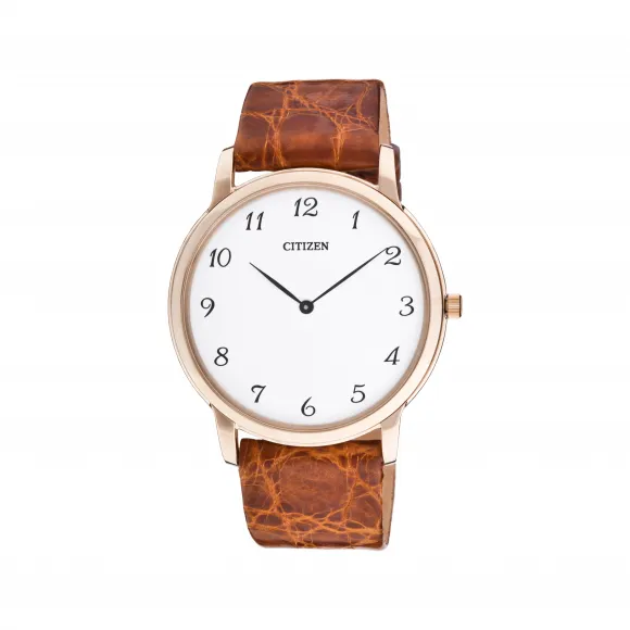 西铁城/Citizen 38MM 不锈钢镀玫瑰金色   光动能 男表 AR1112-31A