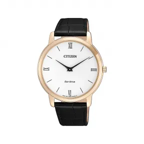 西铁城/Citizen 39MM 不锈钢镀玫瑰金色   光动能 男表 AR1133-23A