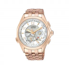 西铁城/Citizen 42MM 不锈钢镀玫瑰金色   光动能 男表 BL9008-81A