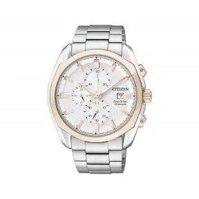 西铁城/Citizen 43MM 舒博&trade;钛间玫瑰金色   光动能 男表 CA0024-55A