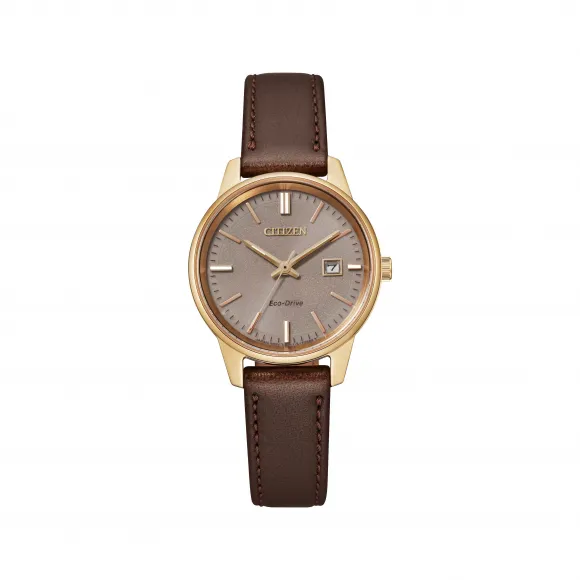 西铁城/Citizen 29 MM 不锈钢镀玫瑰金色 光动能 女表 EW2593-10X