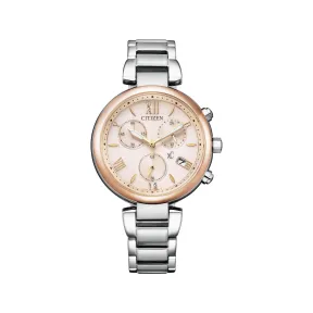 西铁城/Citizen 35 MM 不锈钢间粉金色 光动能 女表 FB1455-50W