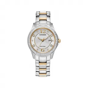 西铁城/Citizen Crystal 30 MM 不锈钢 Eco-Drive 女表 FE1146-71A