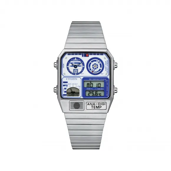 西铁城/Citizen R2-D2系列 33 MM 银色不锈钢 石英机芯 男表 JG2117-51A