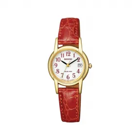 西铁城/Citizen Citizen Reguno 系列 不锈钢镀金 24.2 MM 太阳能石英 女表 KH4-823-90