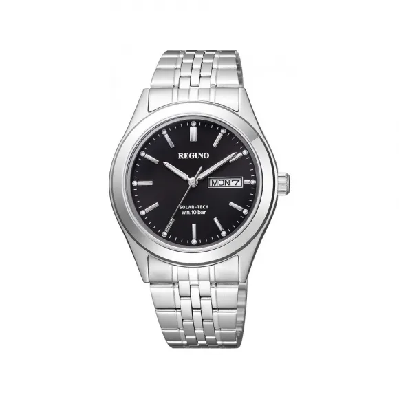 西铁城/Citizen Citizen Reguno 系列 不锈钢 37.5 MM 太阳能石英 男表 KM1-113-51