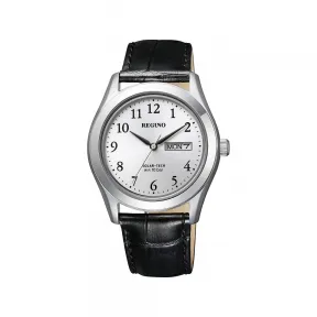 西铁城/Citizen Citizen Reguno 系列 不锈钢 37.5 MM 太阳能石英 男表 KM1-211-10