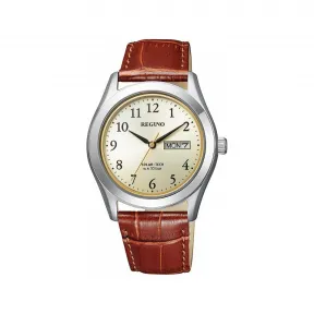 西铁城/Citizen Citizen Reguno 系列 不锈钢 37.5 MM 太阳能石英 男表 KM1-211-30