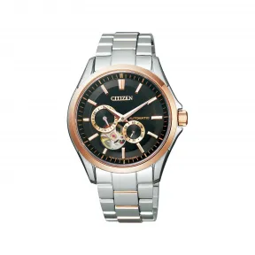 西铁城/Citizen 39.8MM 不锈钢间粉金色   机械 男表 NP1014-51E