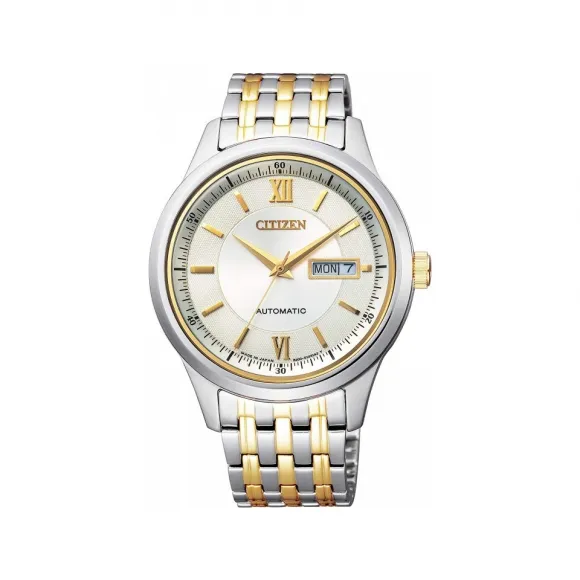 西铁城/Citizen Citizen 系列 不锈钢镀金 40 MM 自动机械机芯 男表 NY4054-53P