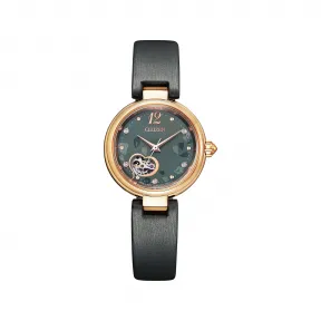 西铁城/Citizen 28 MM 不锈钢镀玫瑰金色 机械 女表 PR1023-10H