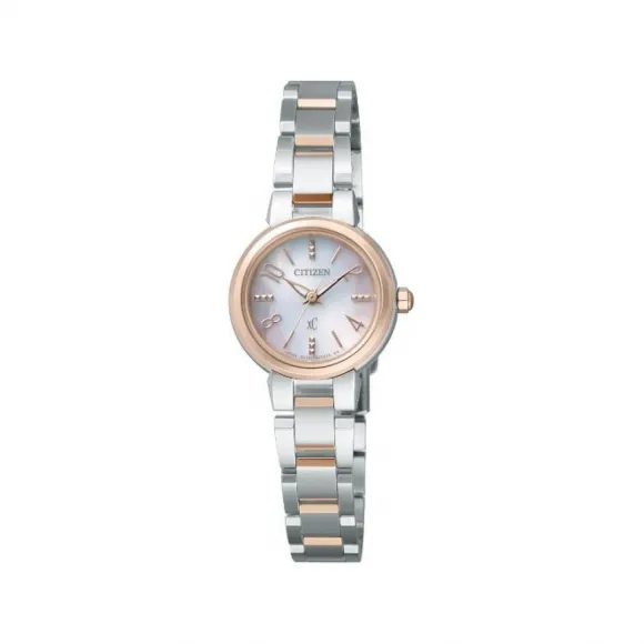 西铁城/Citizen xC 系列 不锈钢，硬涂层，镀金 21.5 MM 太阳能石英 女表 XCB38-9142