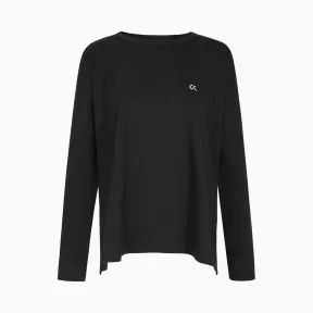 Calvin Klein 女装 圆领后背深V露背针织T恤上衣 4Ws0K193-休闲运动系列