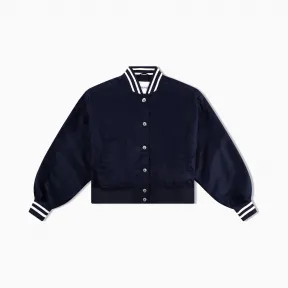 Calvin Klein女装新款撞色棒球领短款夹克外套 J212297-牛仔休闲系列