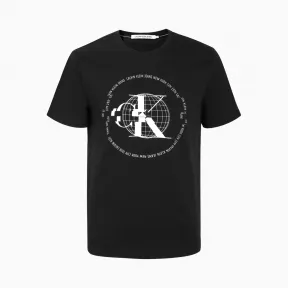 Calvin Klein 男装 圆领短袖纯棉T恤J316575-牛仔休闲系列