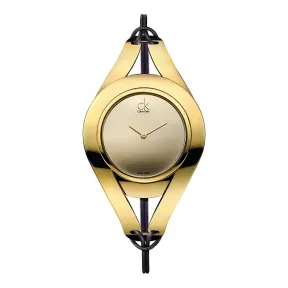 卡尔文·克莱恩/Calvin Klein   精钢镀金 石英机芯 女表 K1B33609