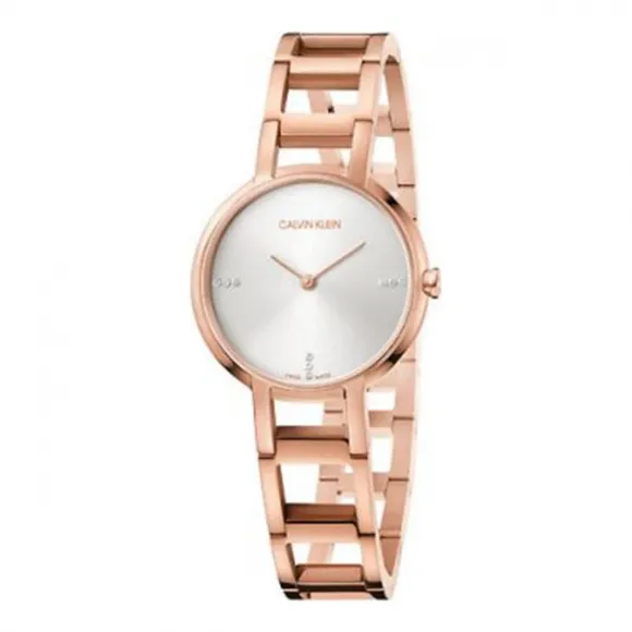 卡尔文·克莱恩/Calvin Klein   PVD镀金、精钢 石英机芯 女表 K8N2364W