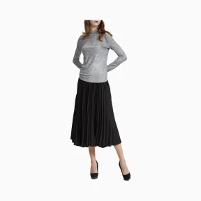 Calvin Klein 女装 长袖银丝打底高领衫 W76153130T-Ckck