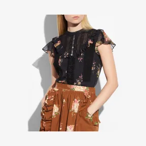 蔻驰/Coach 褶边女衬衣 23013 BLC