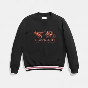 蔻驰/Coach REXY和马车图案长袖衫 23151 BLK