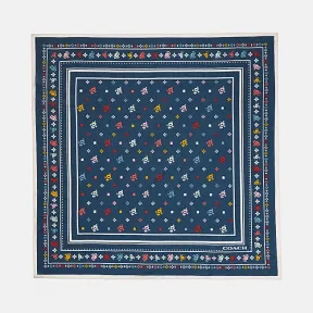 蔻驰/Coach COACH大手帕印花棉丝混纺方巾 27163 DEN