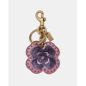 蔻驰/Coach 真皮皮革亮片贴花茶玫瑰手袋挂饰 32677_UEROS