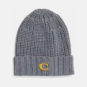 蔻驰/Coach 经典标志拼缀针织无檐便帽 32736 GRY