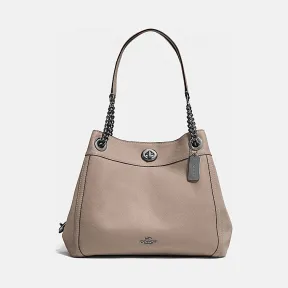 蔻驰/Coach 抛光粒面皮革EDIE单肩包 36855 DKSTN