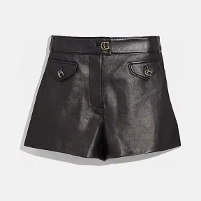 蔻驰/Coach 皮革短裤 38532 BLK