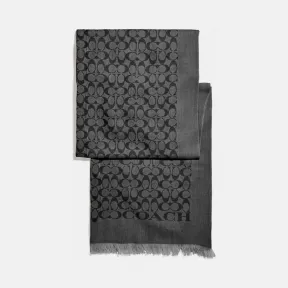 蔻驰/Coach   双色经典标志披巾 39578-BLK-ONE