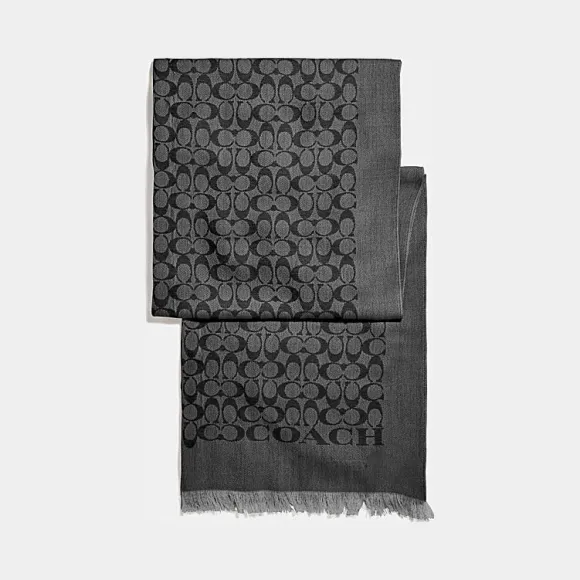 蔻驰/Coach 双色经典标志披巾 39578 BLK