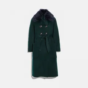 蔻驰/Coach 奢华羊毛风衣外套 42999 GRN