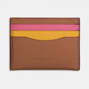 蔻驰/Coach 拼色铬鞣皮革扁平型卡袋 55721 DKLMC