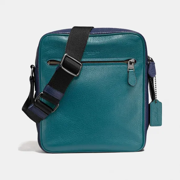 蔻驰/Coach 拼色粒面皮革METROPOLITAN飞行包 57771 QBM85