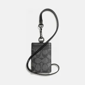 蔻驰/Coach 男士 经典标志涂层帆布证件系带 58635_CHR