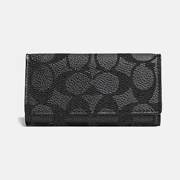 蔻驰/Coach 经典标志帆布4环钥匙包 63266 CHR