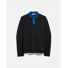 蔻驰/Coach 长袖POLO衫 6660-BLK-XXL