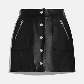 蔻驰/Coach  真皮迷你裙 67643_BLK_0