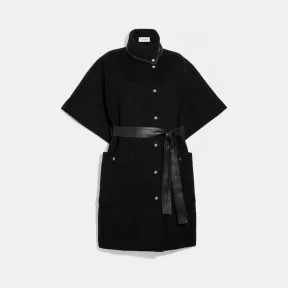 蔻驰/Coach  女士 双面腰带披风 6953-BLK-L