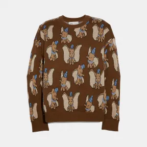 蔻驰/Coach Disney X Coach合作款小飞象提花毛衣 69959 BRN