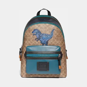 蔻驰/Coach REXY BY ZHU JINGYI经典标志帆布ACADEMY背包 75592 JIKHA