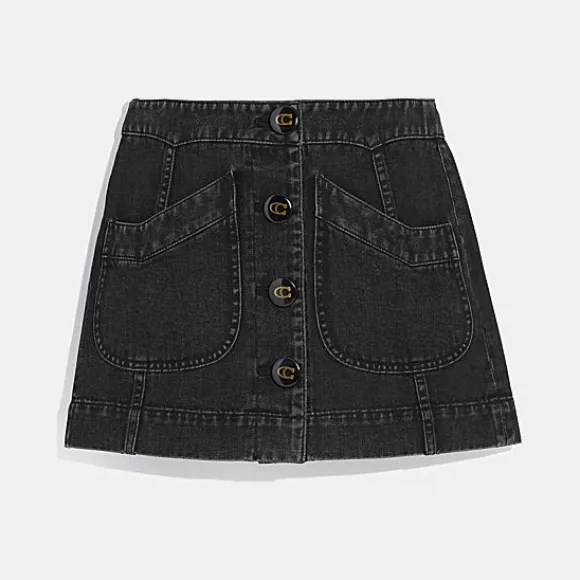 蔻驰/Coach 牛仔裙 75661 BLK