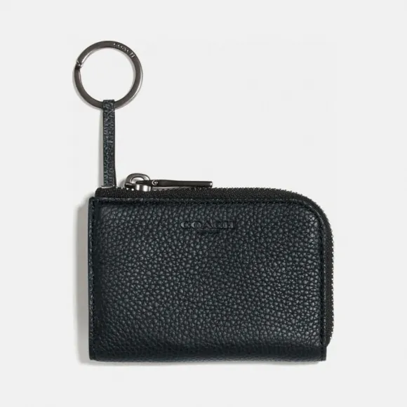 蔻驰/Coach  男士 经典标志帆布色块L型拉链车钥匙包 76314-CHR