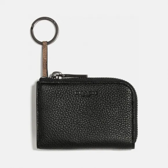 蔻驰/Coach   经典标志帆布色块L型拉链车钥匙包 76314-KHA